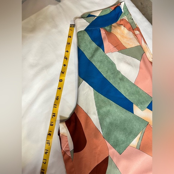 LUUKSE Colorful Abstract Wide Leg Palazzo Pants size M - Picture 10 of 11